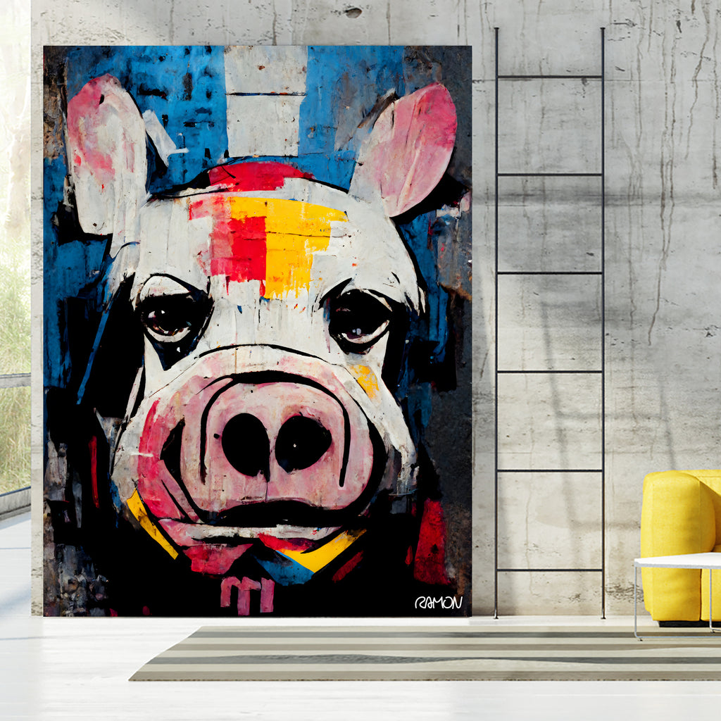 White Pig by Ramon Souza on GIANT ART - white digital painting