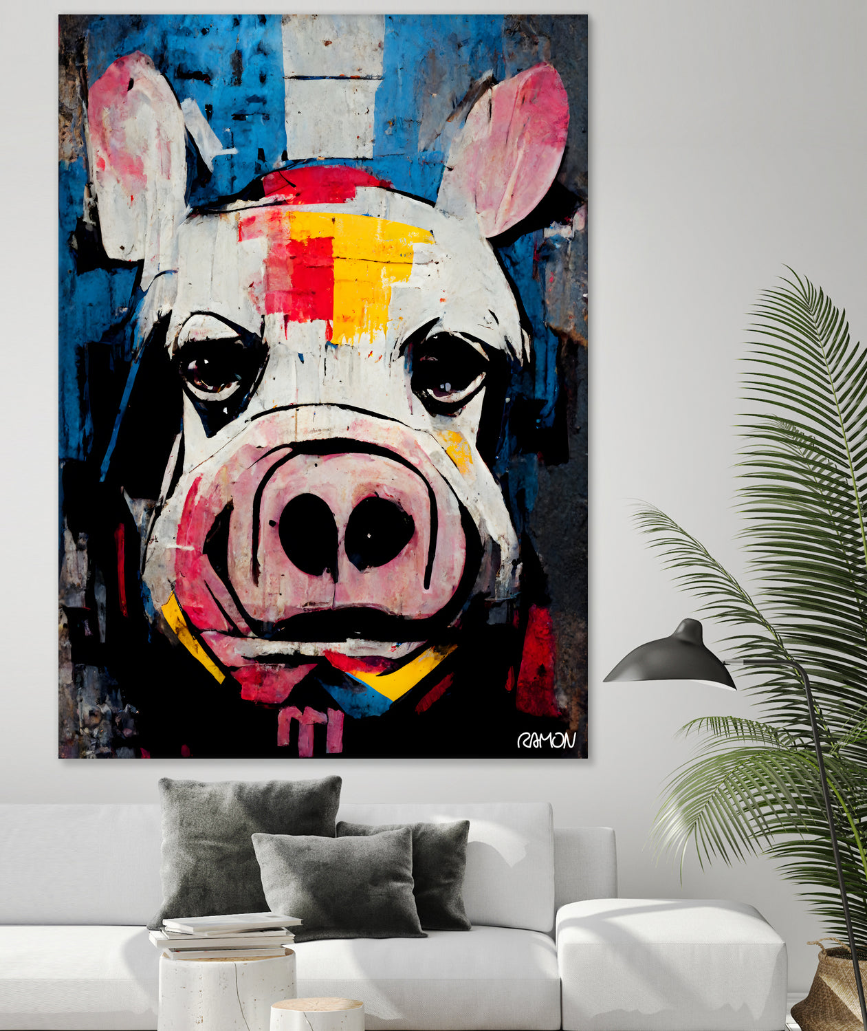 White Pig by Ramon Souza on GIANT ART - white digital painting