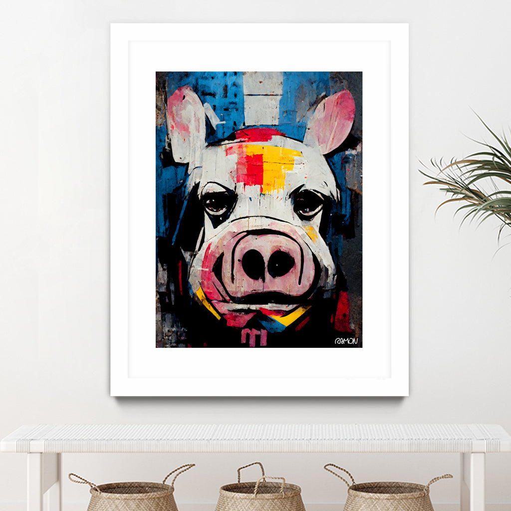 White Pig by Ramon Souza on GIANT ART - white digital painting