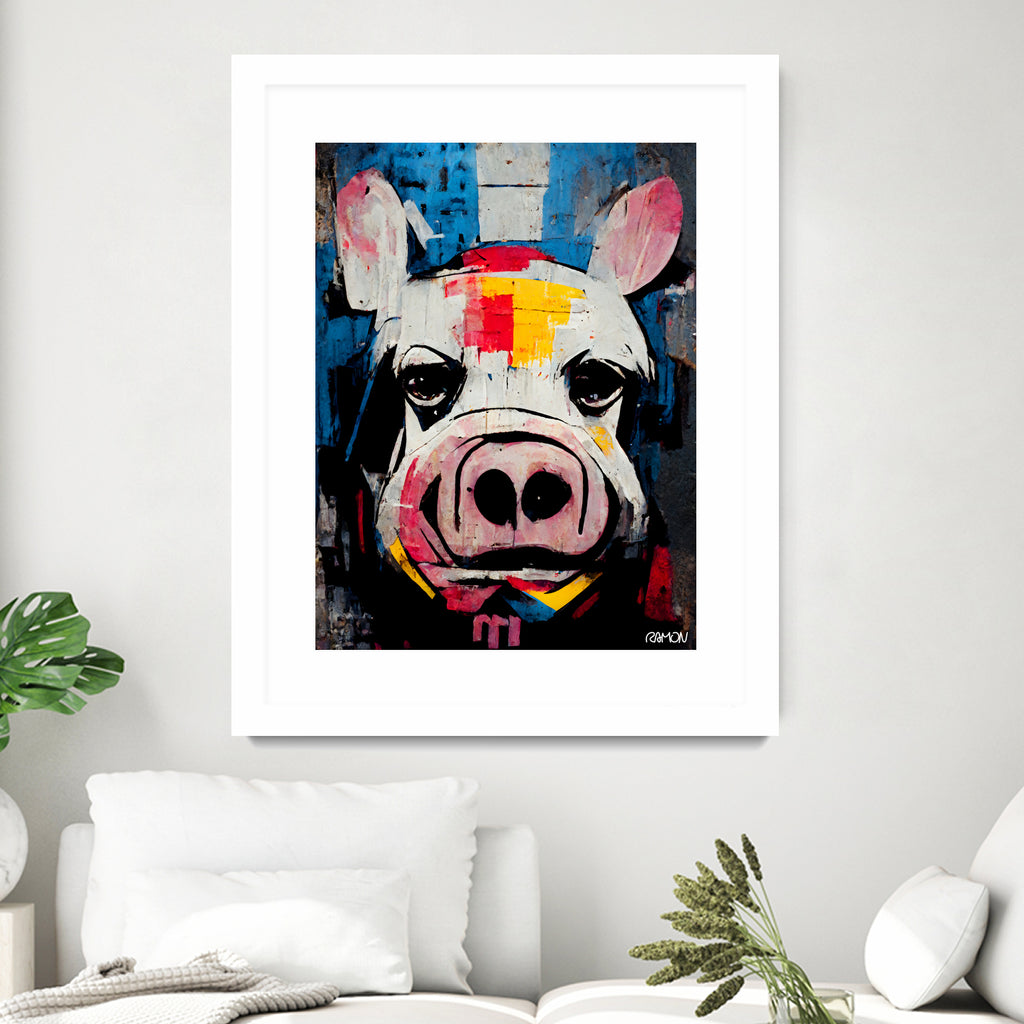 White Pig by Ramon Souza on GIANT ART - white digital painting