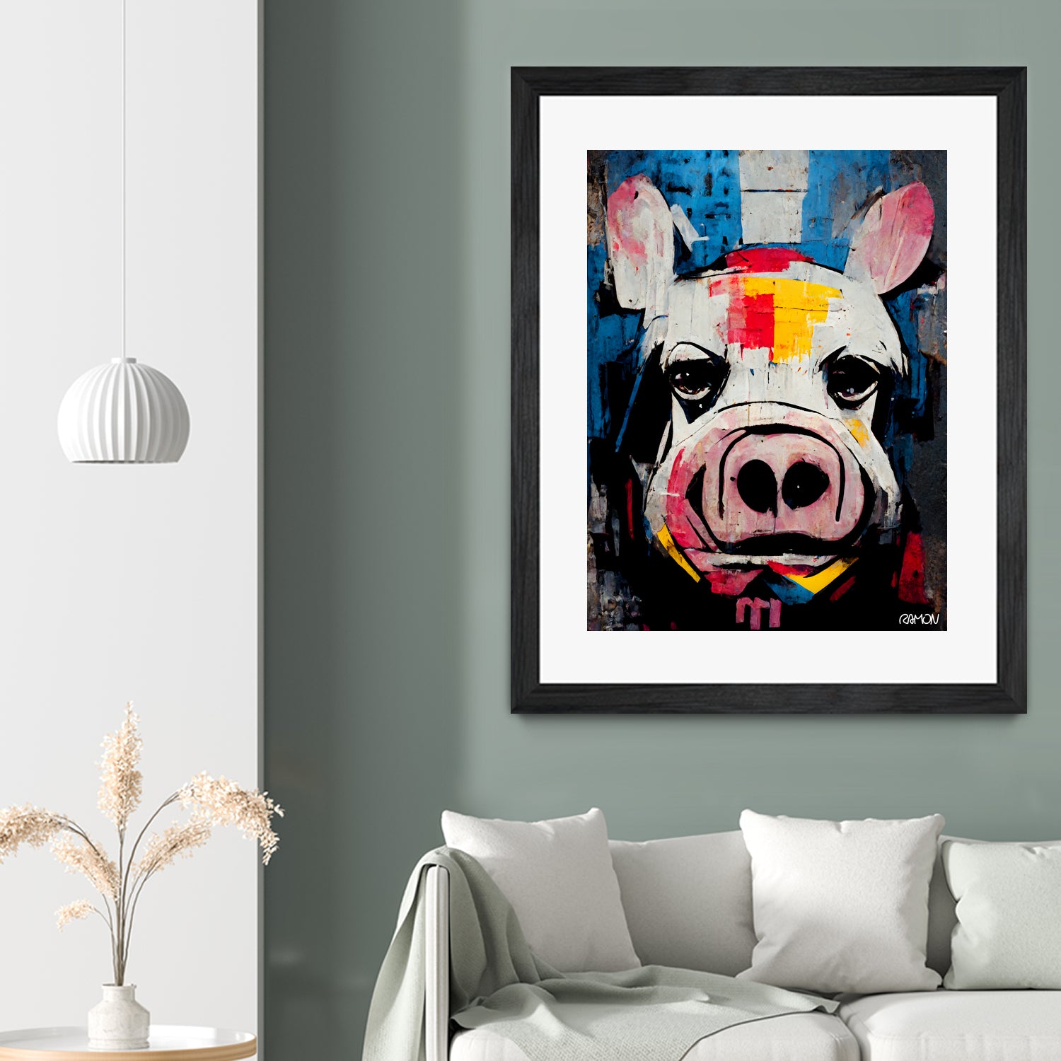 White Pig by Ramon Souza on GIANT ART - white digital painting