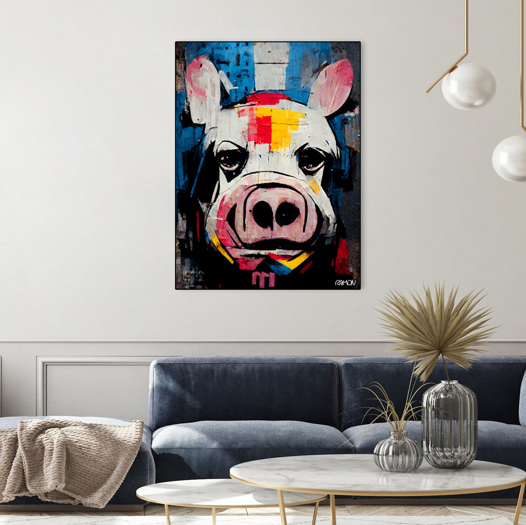 White Pig by Ramon Souza on GIANT ART - white digital painting