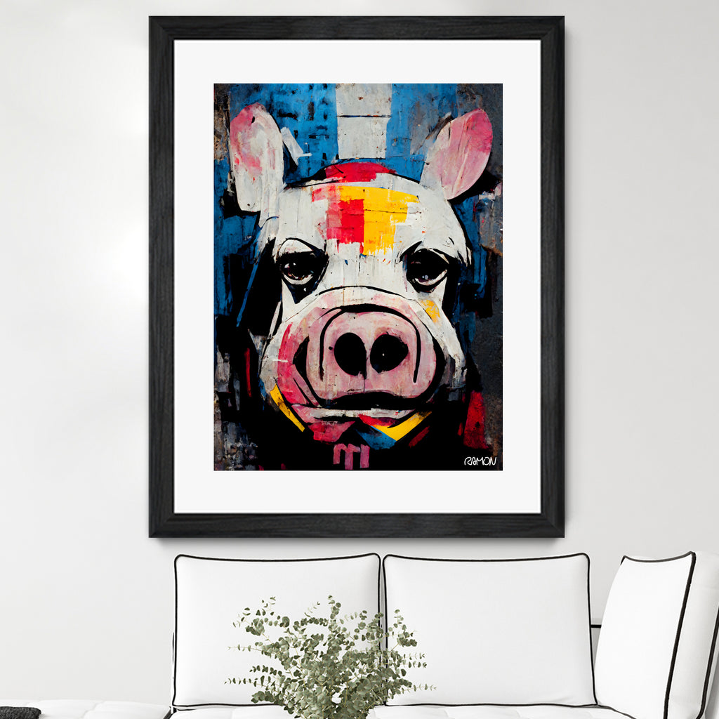 White Pig by Ramon Souza on GIANT ART - white digital painting