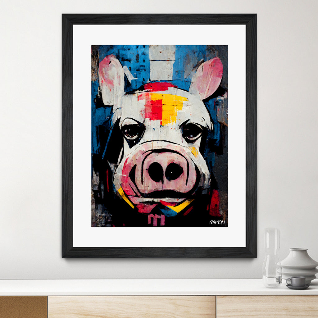 White Pig by Ramon Souza on GIANT ART - white digital painting