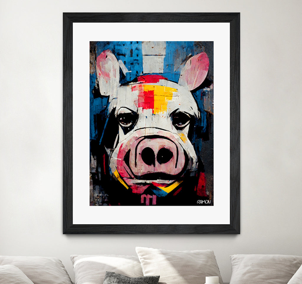 White Pig by Ramon Souza on GIANT ART - white digital painting