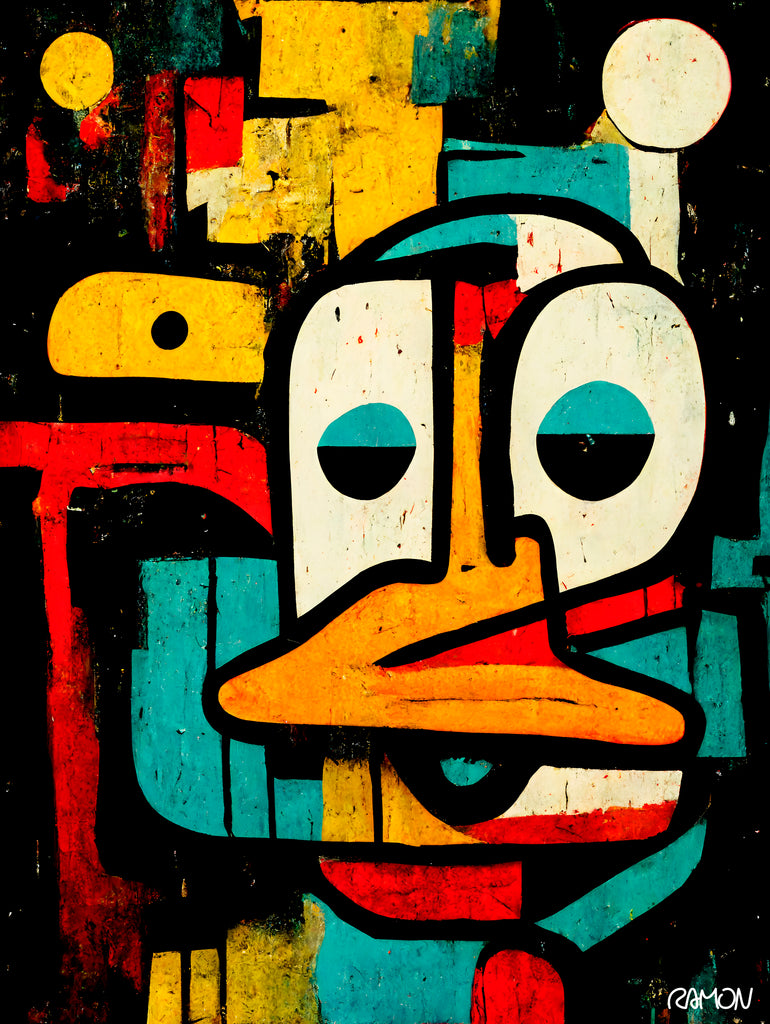 Alfred The Duck by Ramon Souza on GIANT ART - black digital painting