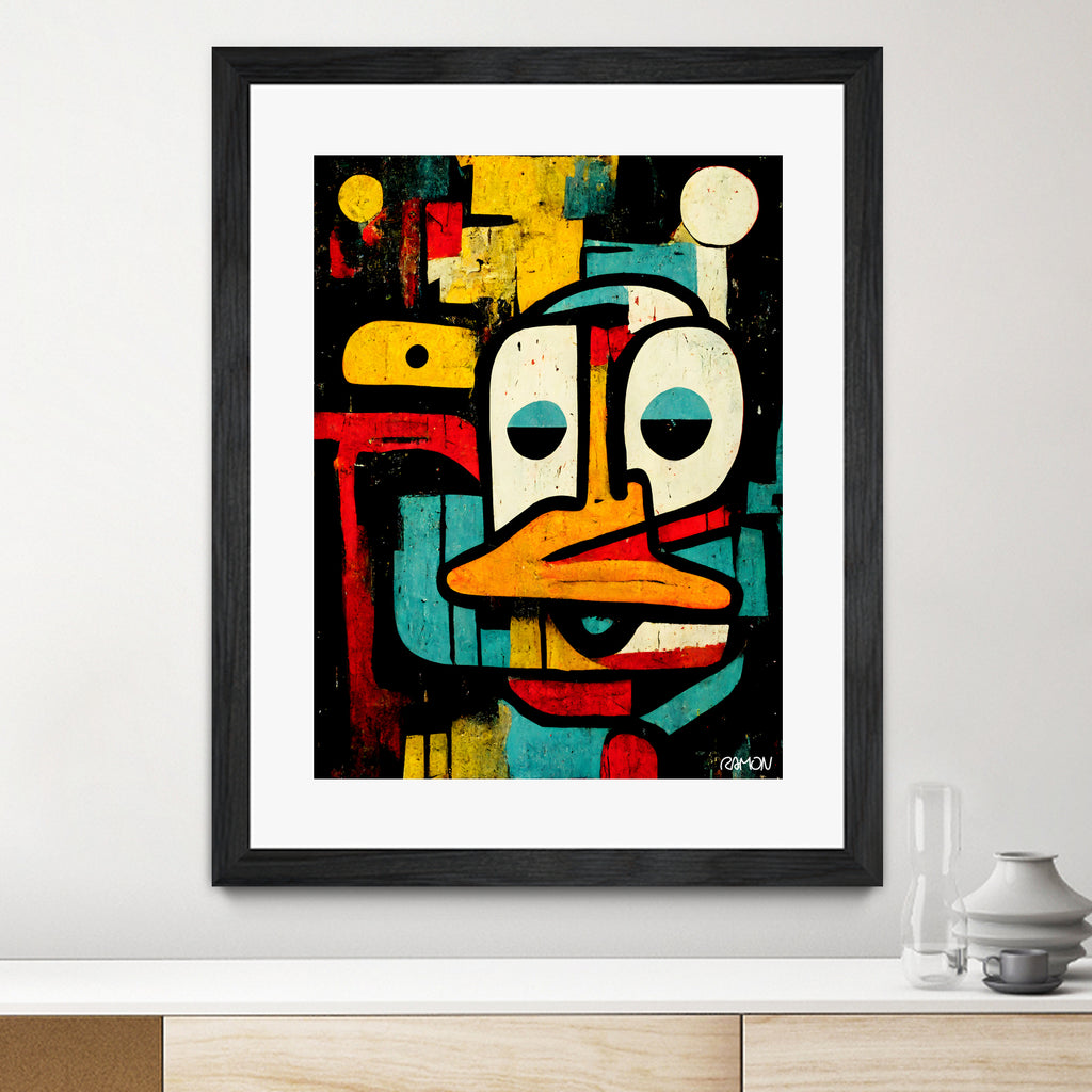 Alfred The Duck by Ramon Souza on GIANT ART - black digital painting