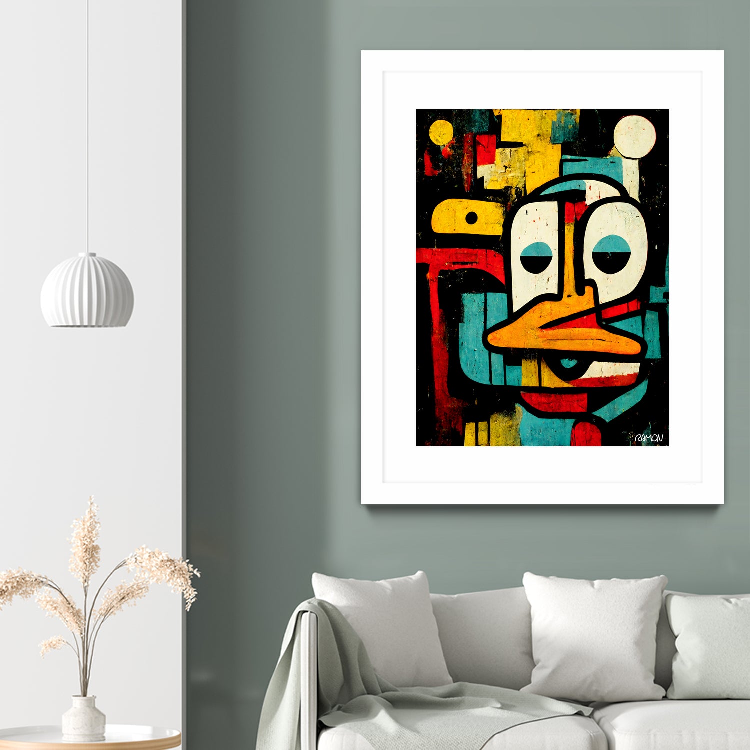 Alfred The Duck by Ramon Souza on GIANT ART - black digital painting