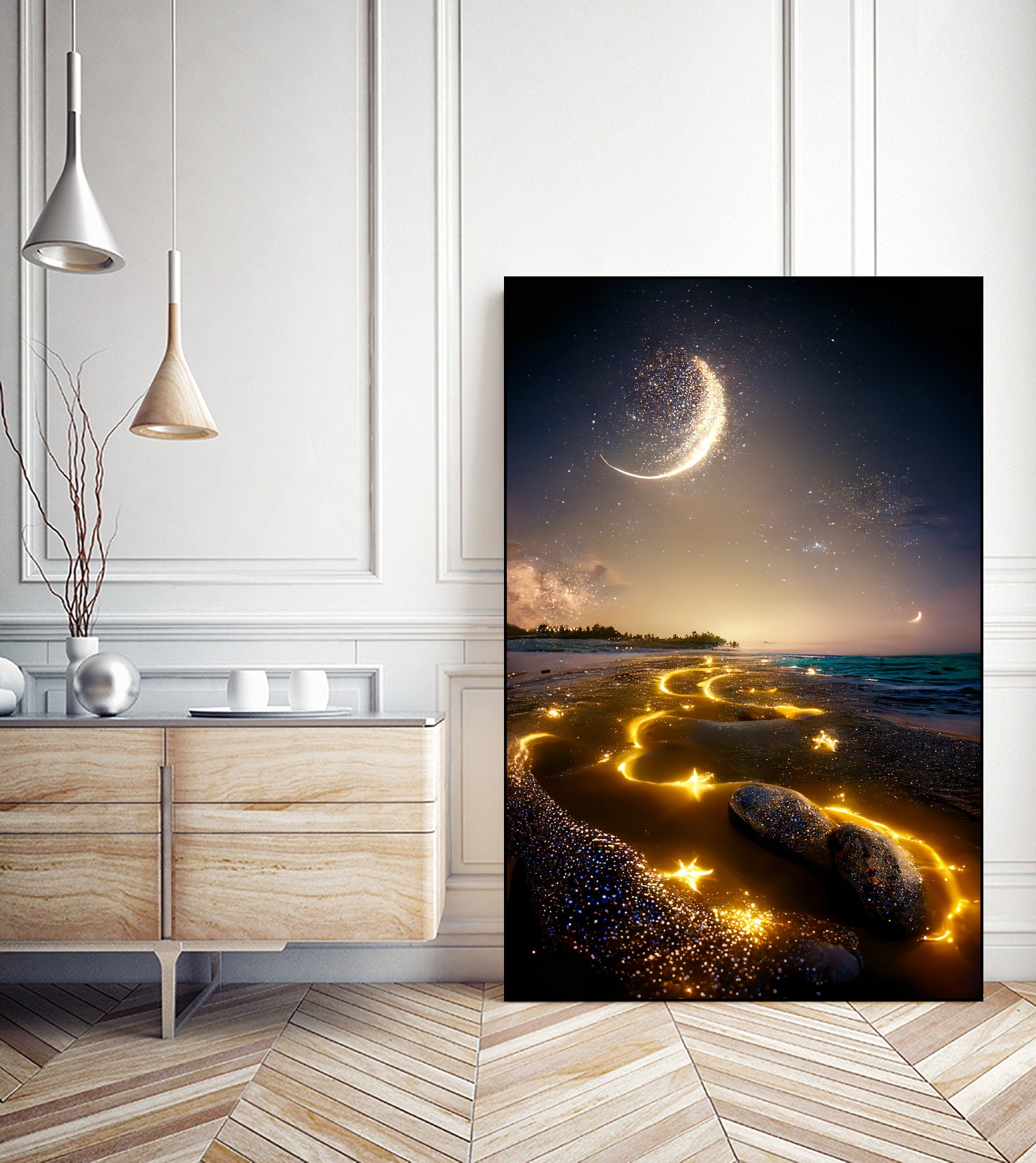 stars in the sea by Haris Kavalla on GIANT ART - yellow digital painting