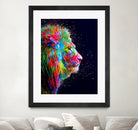 Colored Lion by Milos Karanovic on GIANT ART - black photo illustration