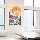 Surf Before Christmas by Victor Vercesi on GIANT ART - yellow digital drawing