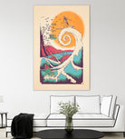 Surf Before Christmas by Victor Vercesi on GIANT ART - yellow digital drawing