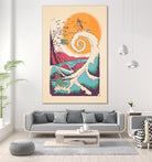 Surf Before Christmas by Victor Vercesi on GIANT ART - yellow digital drawing