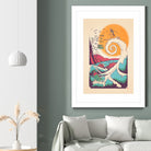 Surf Before Christmas by Victor Vercesi on GIANT ART - yellow digital drawing