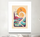 Surf Before Christmas by Victor Vercesi on GIANT ART - yellow digital drawing