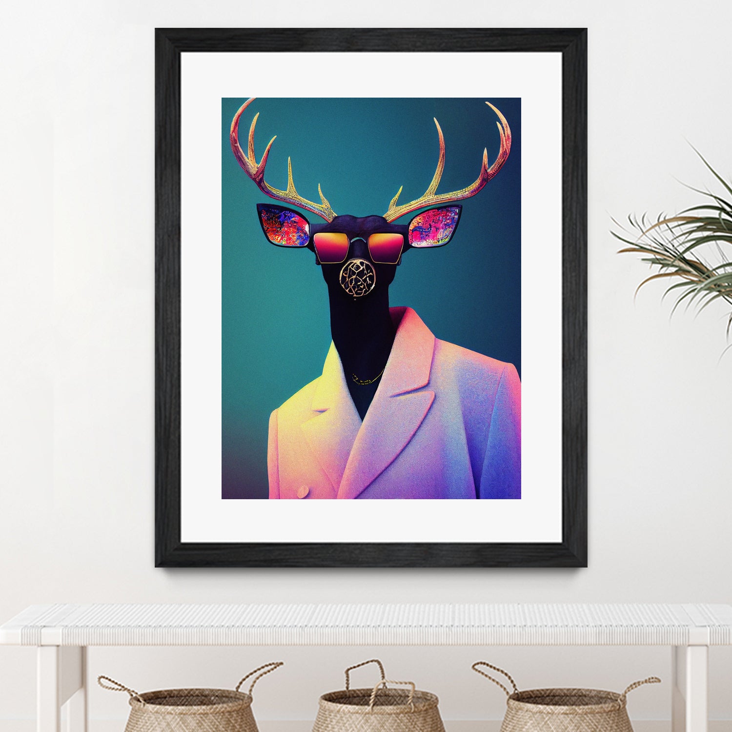 retro deer by M Maisur Amin on GIANT ART - black digital painting