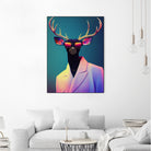 retro deer by M Maisur Amin on GIANT ART - black digital painting