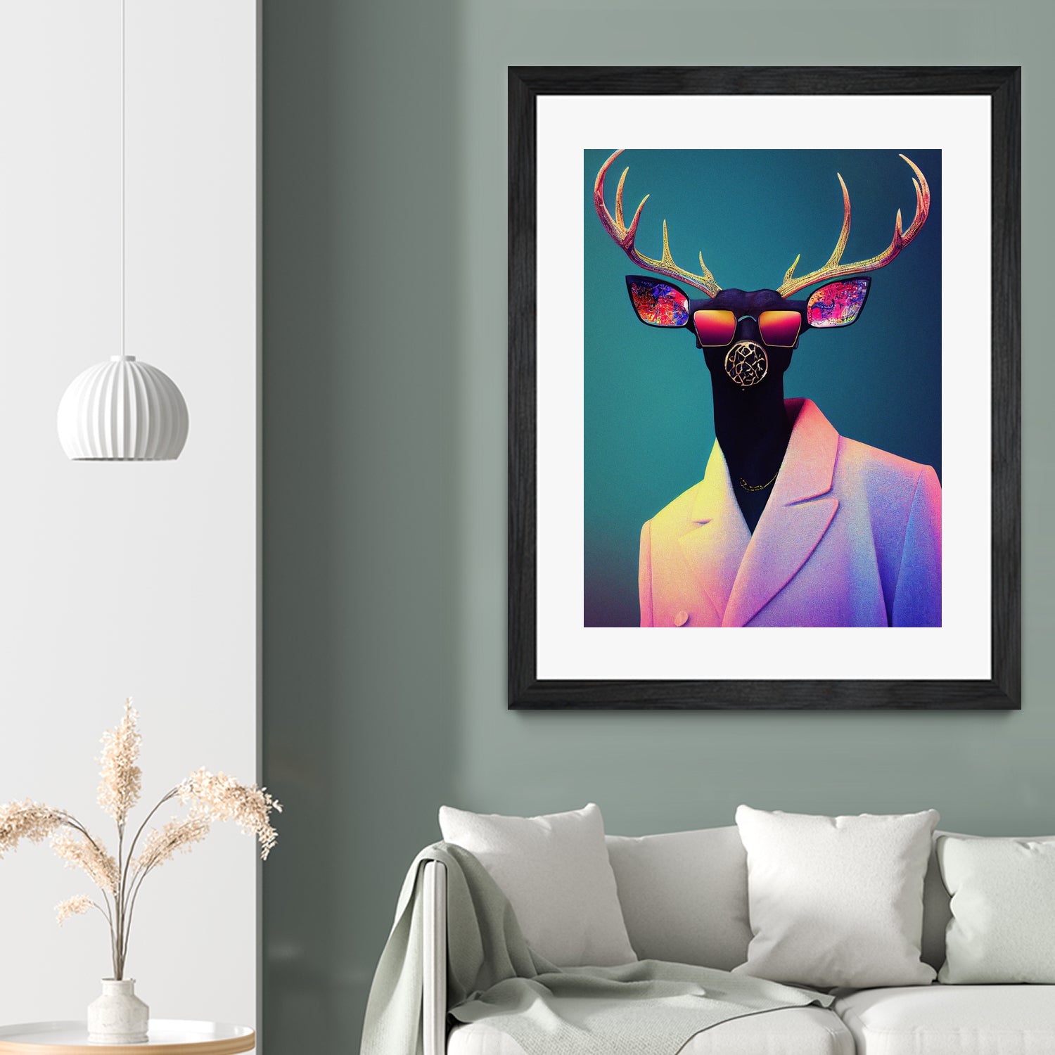 retro deer by M Maisur Amin on GIANT ART - black digital painting