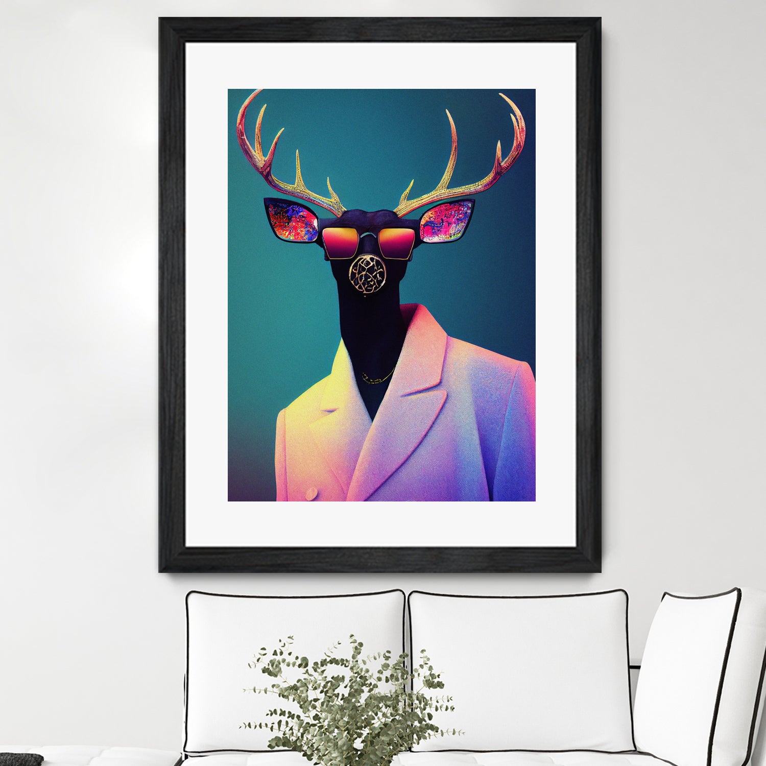 retro deer by M Maisur Amin on GIANT ART - black digital painting