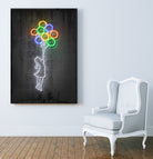 Flying Balloons by Octavian Mihai Mielu on GIANT ART - yellow digital drawing