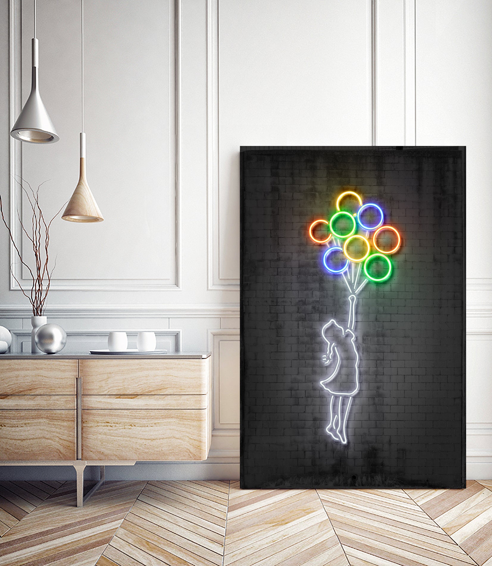 Flying Balloons by Octavian Mihai Mielu on GIANT ART - yellow digital drawing