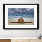 The Internationally Recognized Opinionist On the Beach by charles sinklier on GIANT ART - blue photo illustration