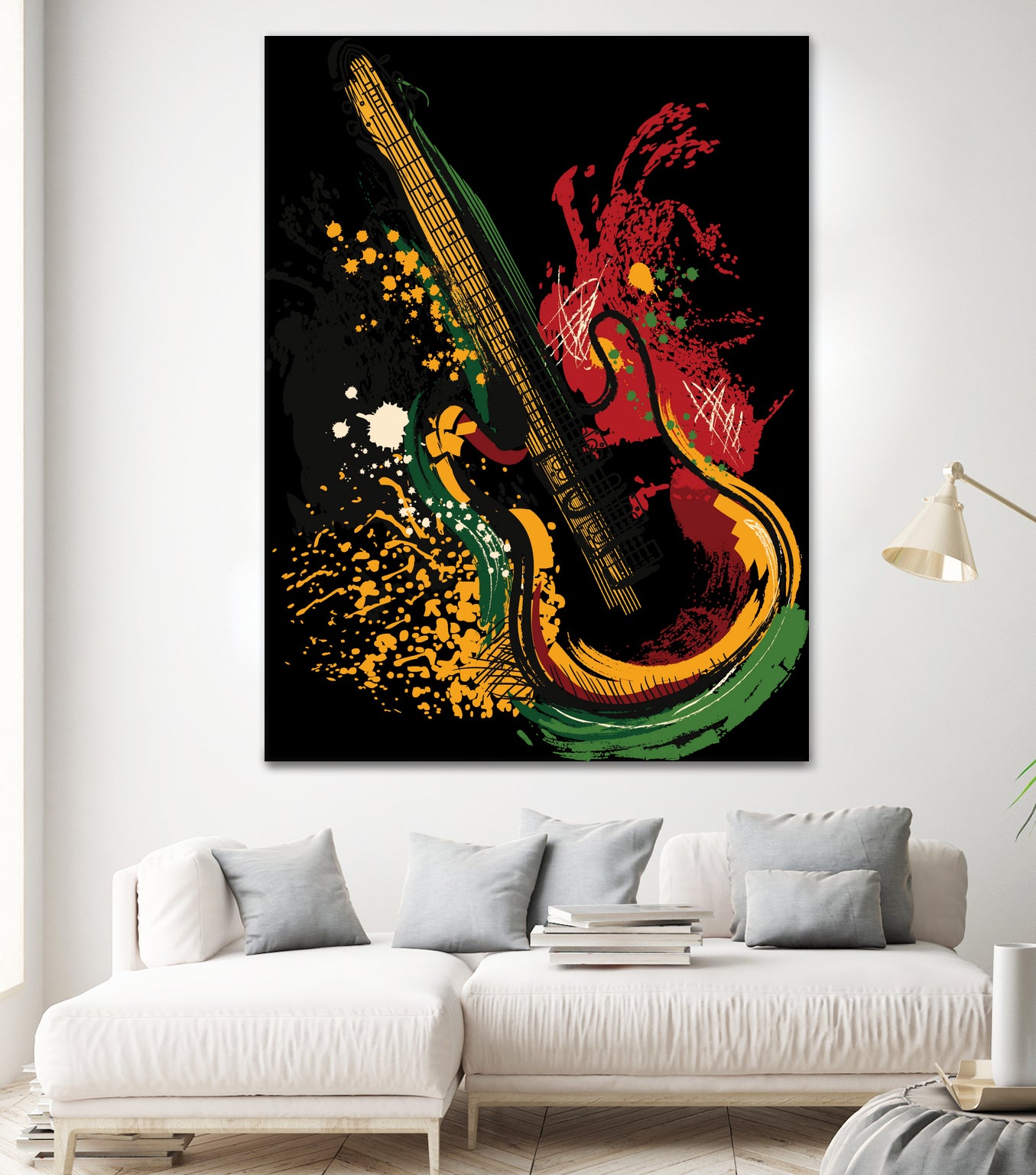 Electric guitar Grunge by Desi Setyoningrum on GIANT ART - black vector illustration