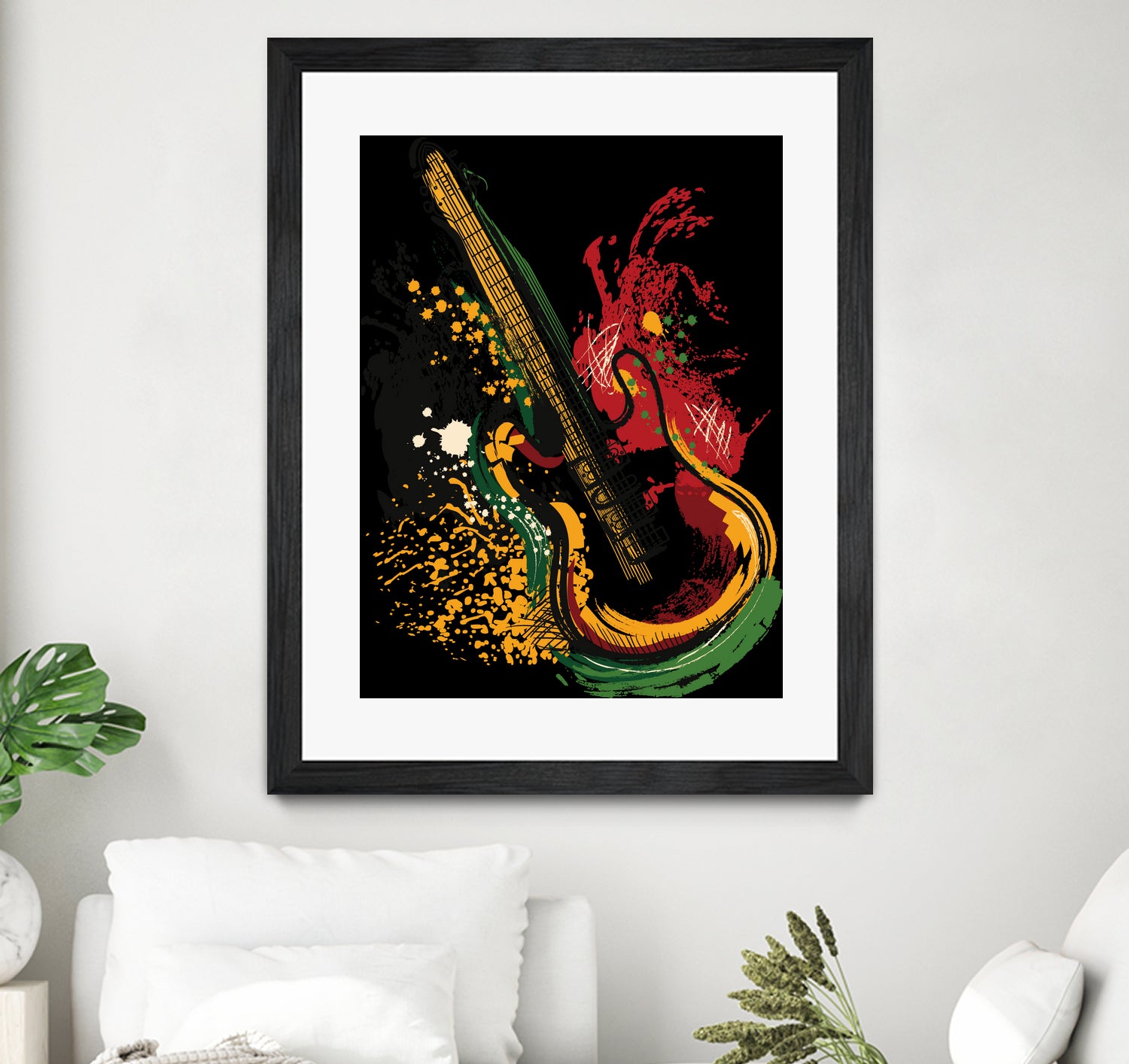 Electric guitar Grunge by Desi Setyoningrum on GIANT ART - black vector illustration