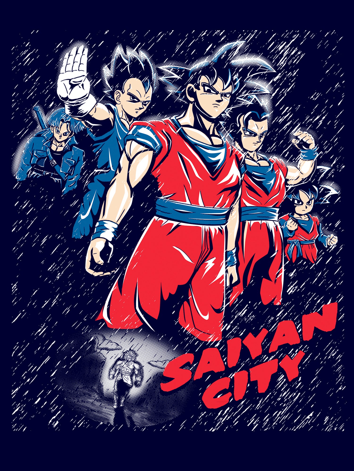 Saiyan City by Andrés Martínez Valle on GIANT ART - white digital drawing