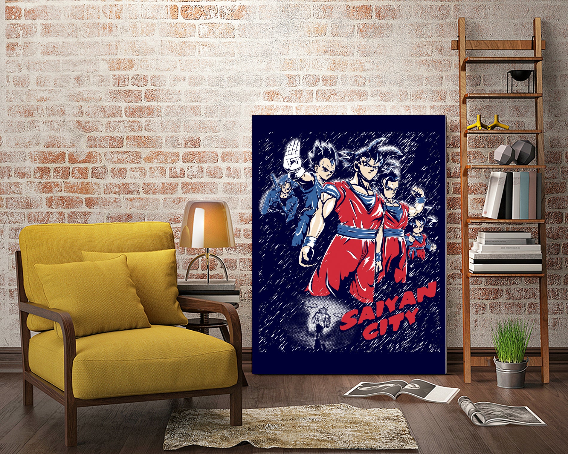 Saiyan City by Andrés Martínez Valle on GIANT ART - white digital drawing