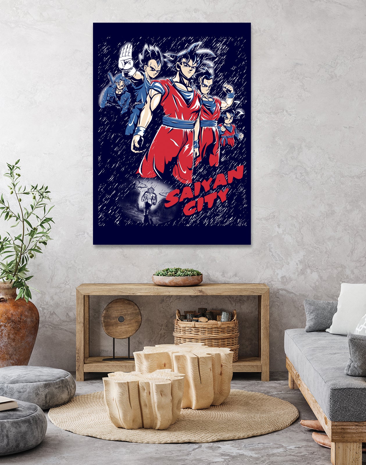 Saiyan City by Andrés Martínez Valle on GIANT ART - white digital drawing