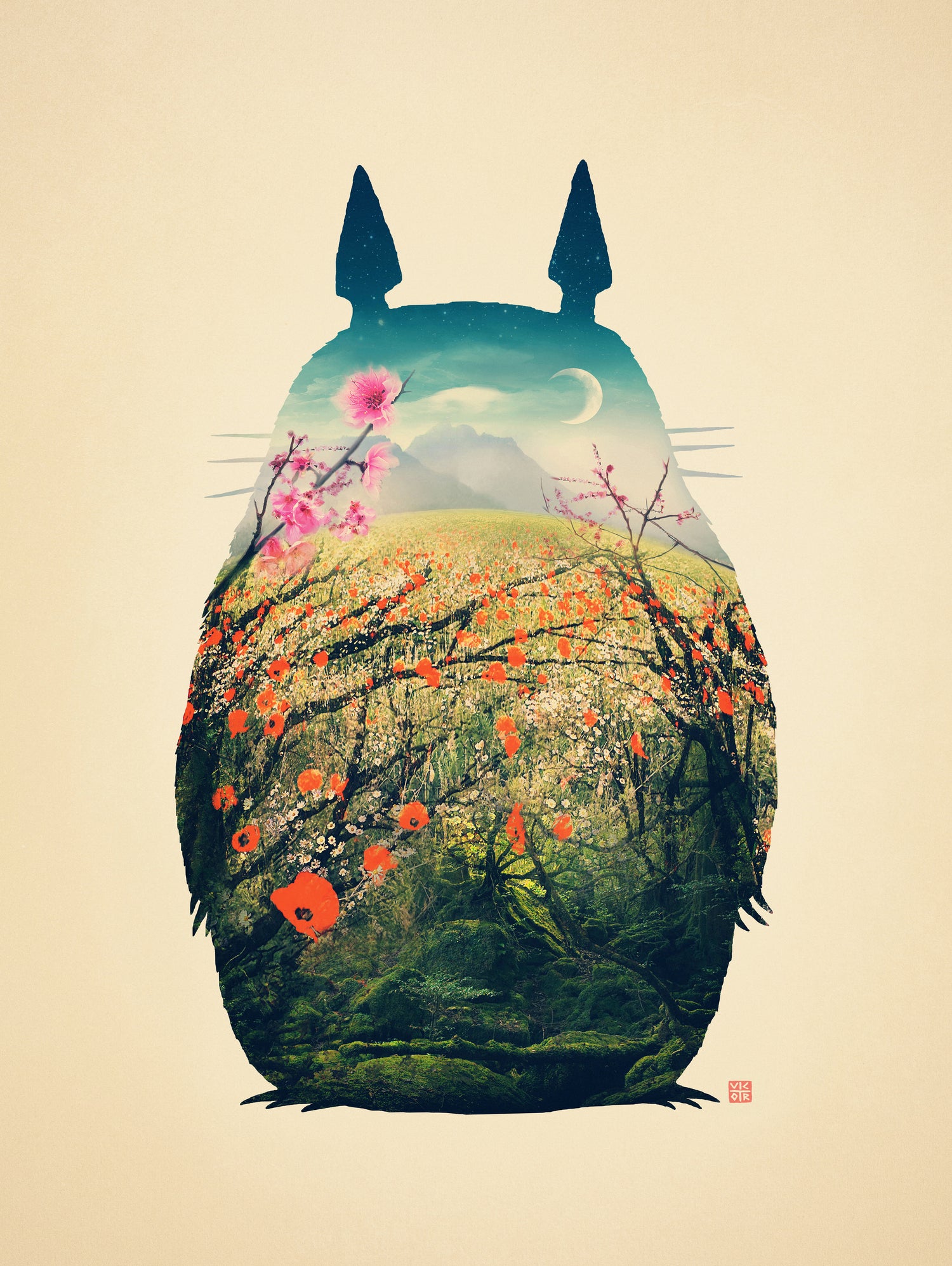 Tonari No Totoro by Victor Vercesi on GIANT ART - digital painting