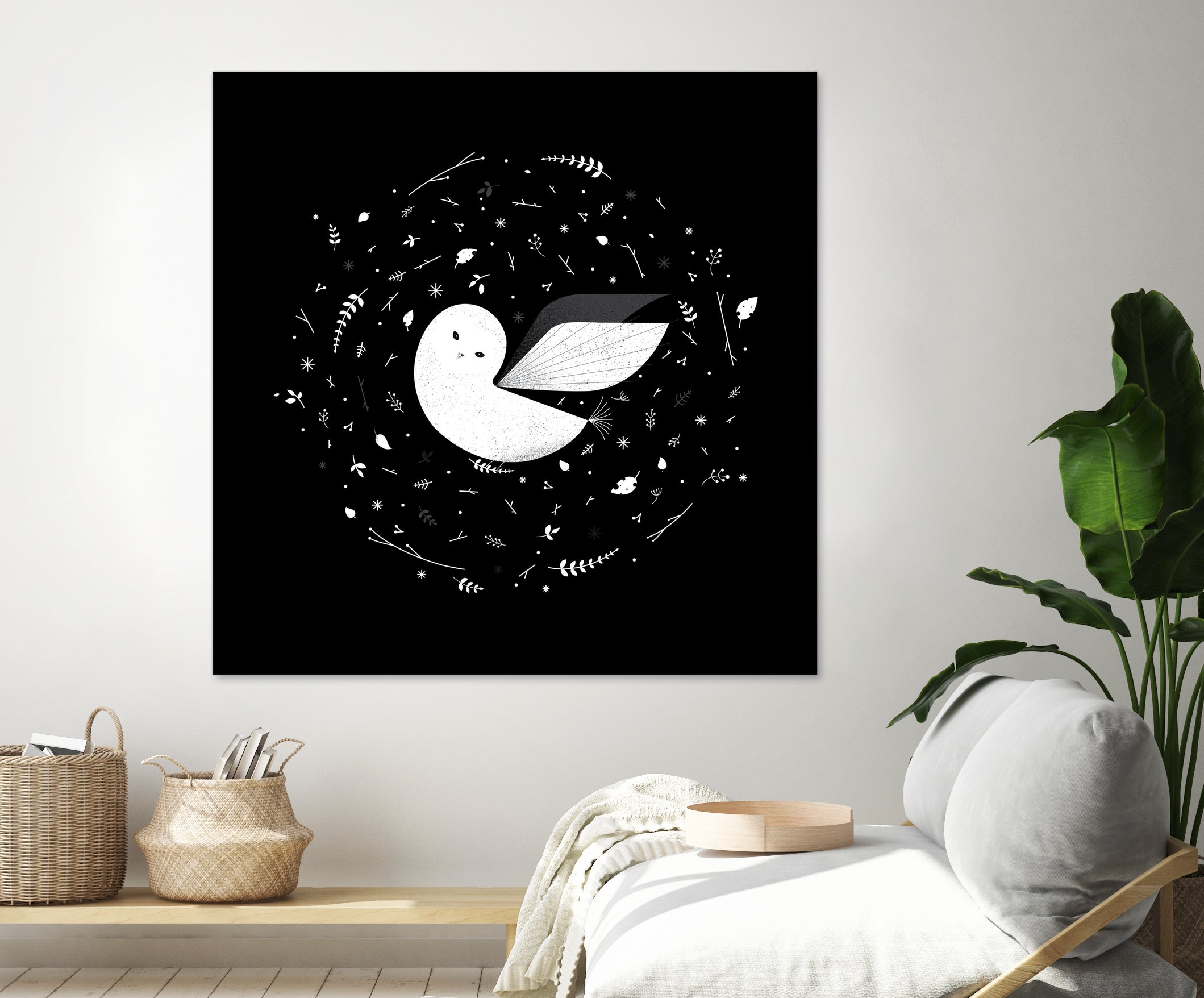 White Owl by Medina Krluch on GIANT ART - white vector illustration