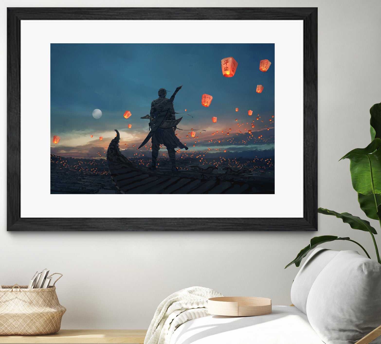 Sky Lanterns by Ling Wang on GIANT ART - blue digital painting