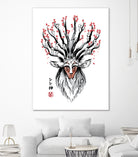 The Deer God Sumi-e by Antonio Camarena on GIANT ART - white digital painting