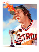 Mark Fidrych by Claudia Labarca on GIANT ART - orange digital painting