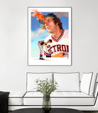 Mark Fidrych by Claudia Labarca on GIANT ART - orange digital painting