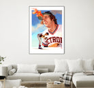 Mark Fidrych by Claudia Labarca on GIANT ART - orange digital painting