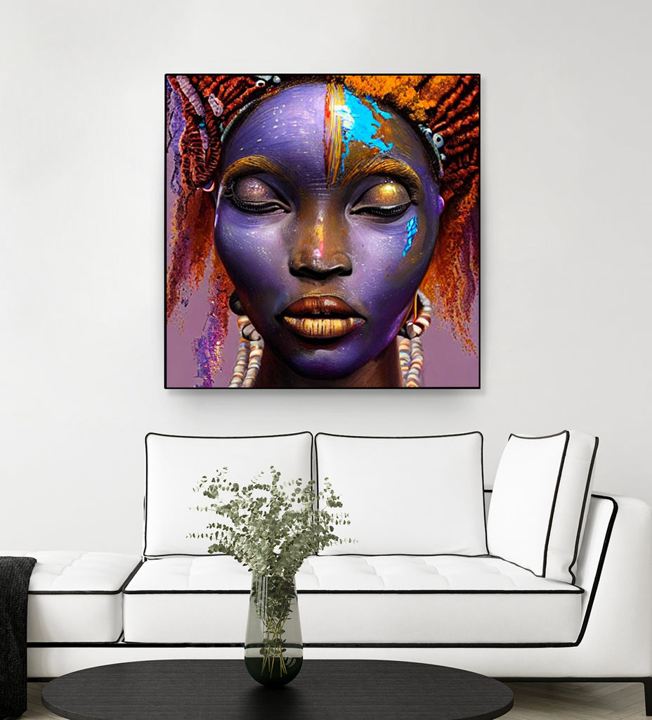 African by Faruk Soyarat on GIANT ART - blue digital painting