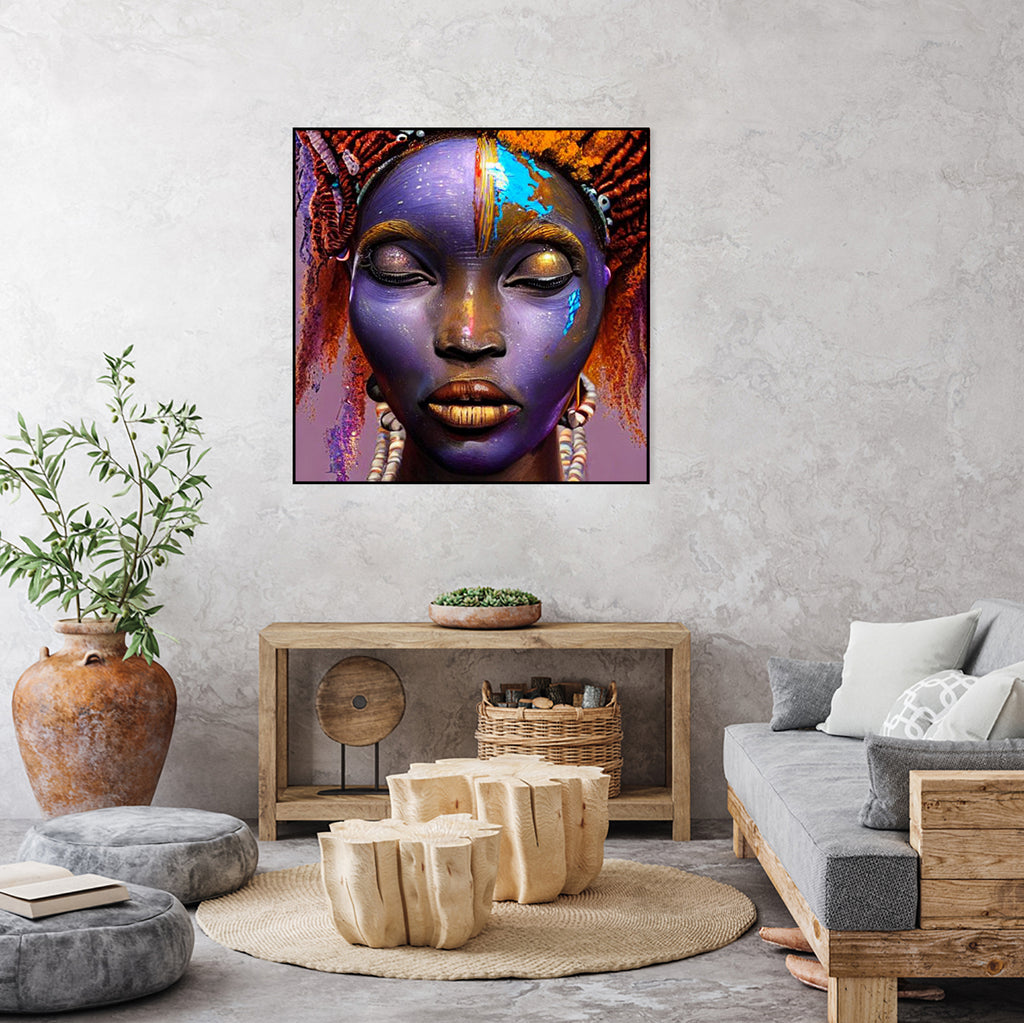 African by Faruk Soyarat on GIANT ART - blue digital painting