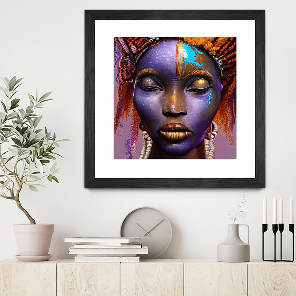 African by Faruk Soyarat on GIANT ART - blue digital painting