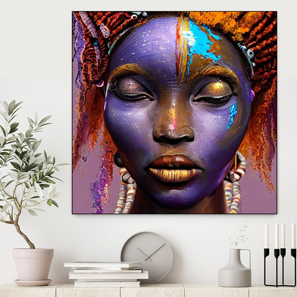 African by Faruk Soyarat on GIANT ART - blue digital painting