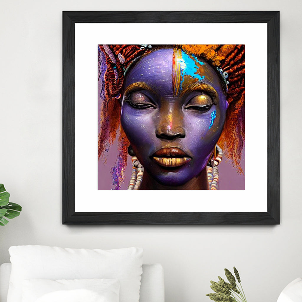 African by Faruk Soyarat on GIANT ART - blue digital painting