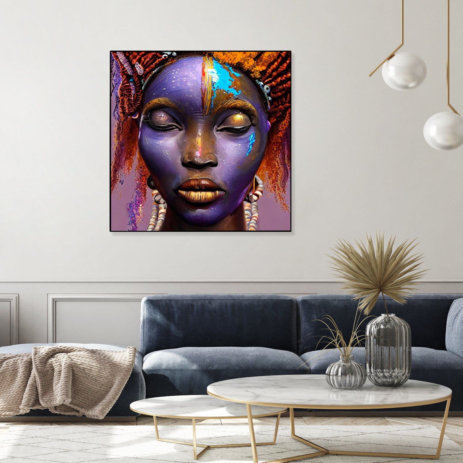 African by Faruk Soyarat on GIANT ART - blue digital painting