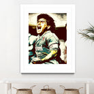 MARADONA SOCCER SPORT by MAX HARD on GIANT ART - orange vector illustration