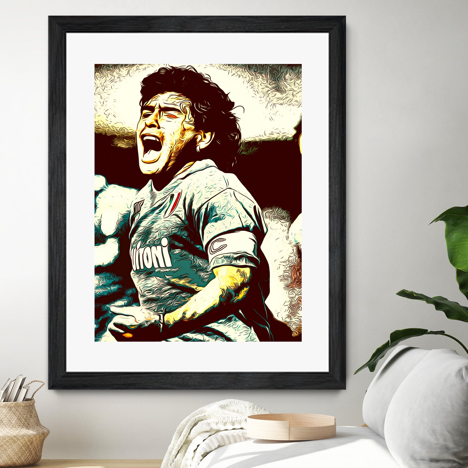 MARADONA SOCCER SPORT by MAX HARD on GIANT ART - orange vector illustration