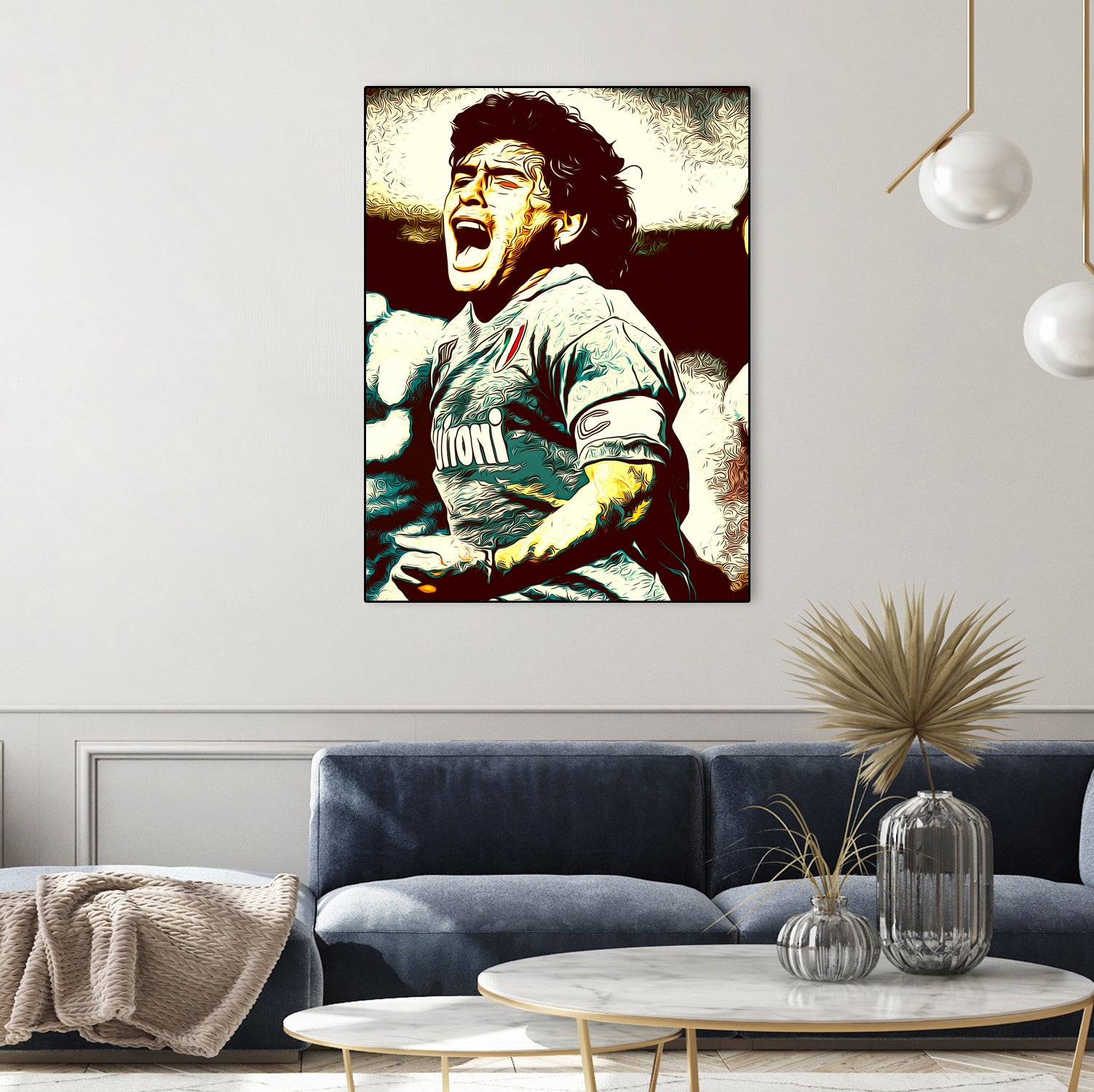 MARADONA SOCCER SPORT by MAX HARD on GIANT ART - orange vector illustration