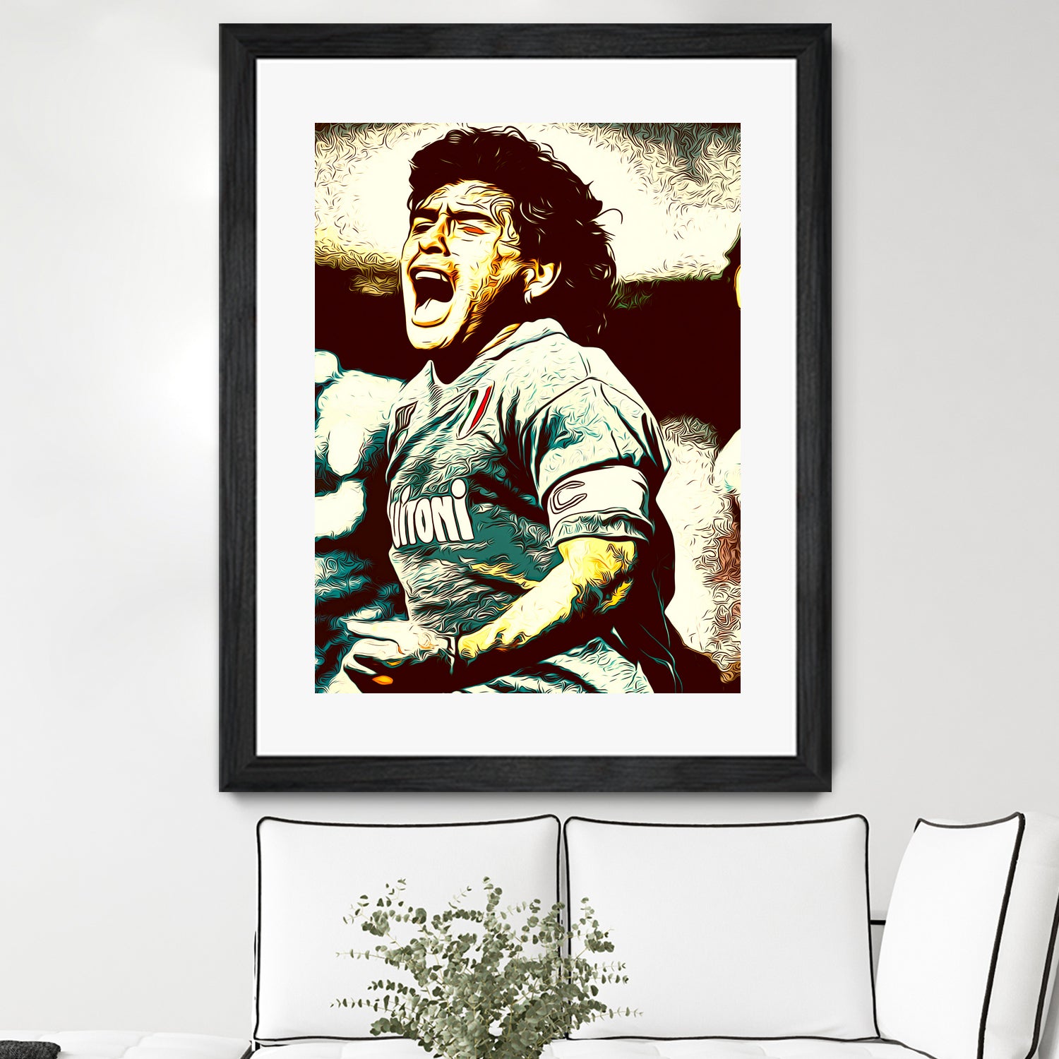 MARADONA SOCCER SPORT by MAX HARD on GIANT ART - orange vector illustration