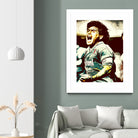 MARADONA SOCCER SPORT by MAX HARD on GIANT ART - orange vector illustration