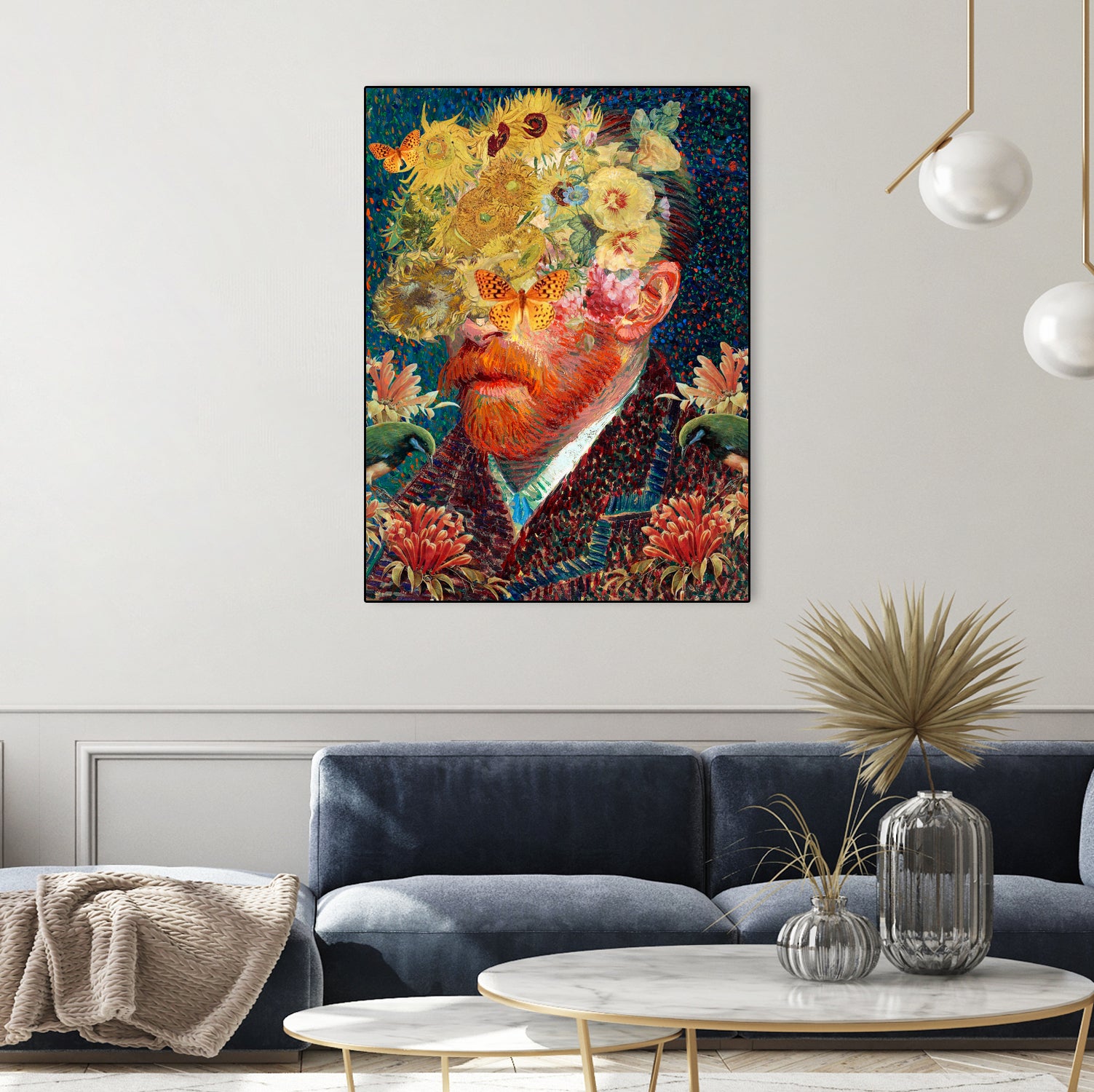 van Gogh floral by edson ramos on GIANT ART - blue photo manipulation